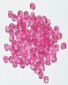 100 4mm Faceted Two Tone Pink & Fuchsia Firepolish Beads